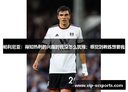帕利尼亚：得知热刺的兴趣时我没怎么犹豫；感觉到教练想要我